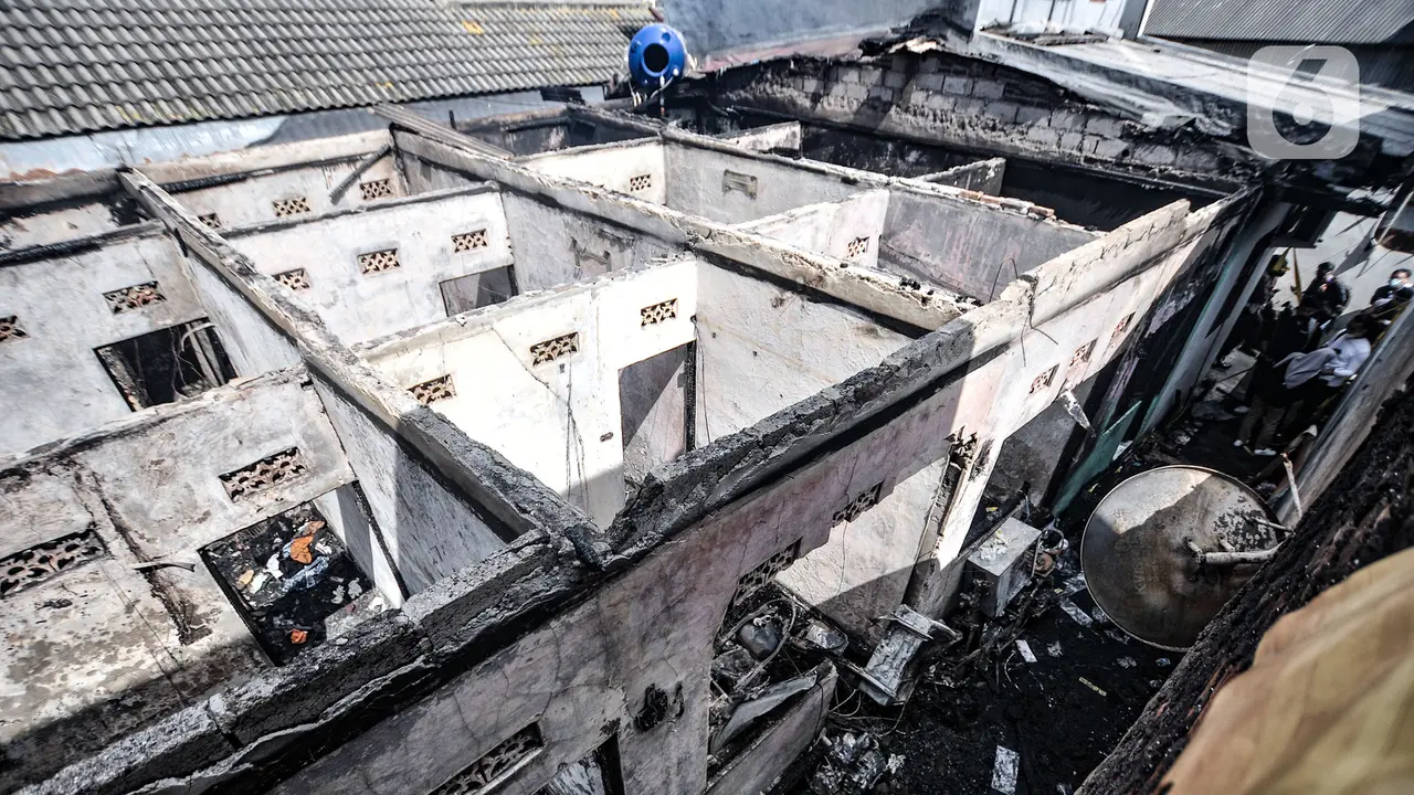Kondisi Pasca Kebakaran Rumah Kontrakan yang Tewaskan 10 Orang