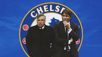 Chelsea - Carlo Ancelotti, Antonio Conte (Bola.com/Adreanus Titus)