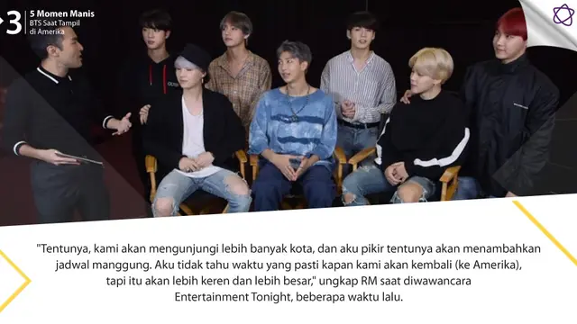 [Bintang] 	5 Momen Manis BTS Saat Tampil di Amerika