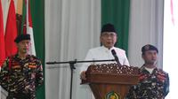 Gus Yahya, panggilan akrab Yahya Cholil Staquf, saat menghadiri acara Pembukaan Pendidikan Dasar Pendidikan Kader Penggerak NU (PD-PKPNU) Sumut II, di Aula Madinatul Hujjaj Asrama Haji, Kota Medan, Selasa (7/3/2023)