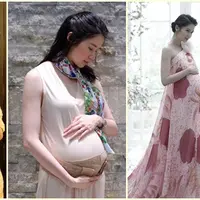 Laura Basuki dari hamil muda hingga hamil tua. (Instagram @laurabas)