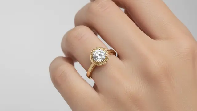Model Cincin Emas 24 Karat 5 Gram Motif Vintage/Ilustrasi AI