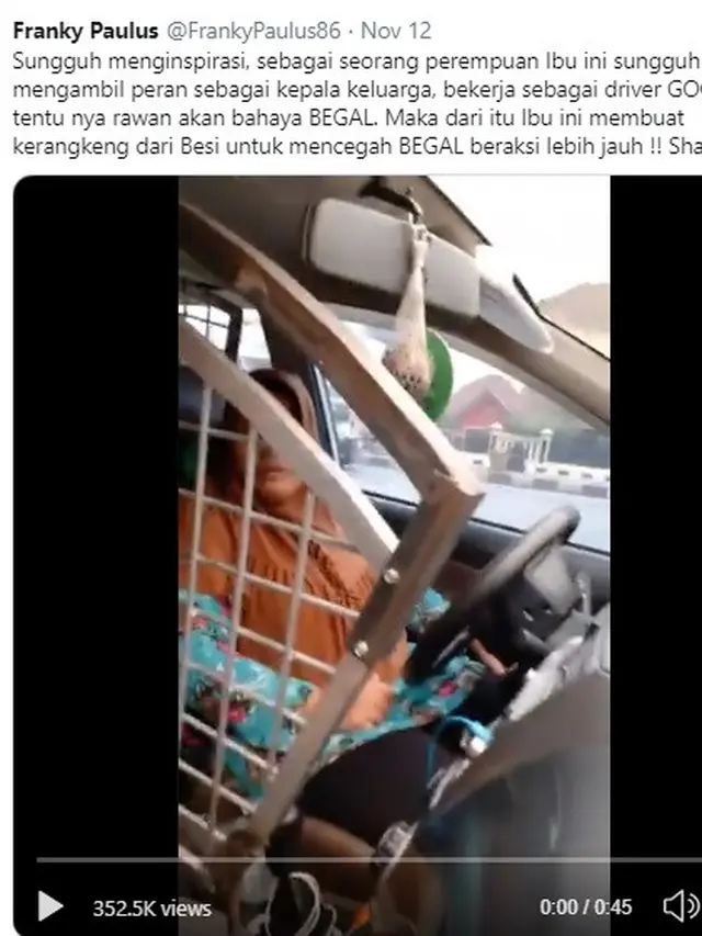 Cara unik pengemudi taksi online cegah begal