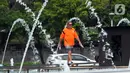 Penampilan tersebut merupakan pertama di Jakarta dengan jumlah drone yang cukup banyak. (merdeka.com/Imam Buhori)