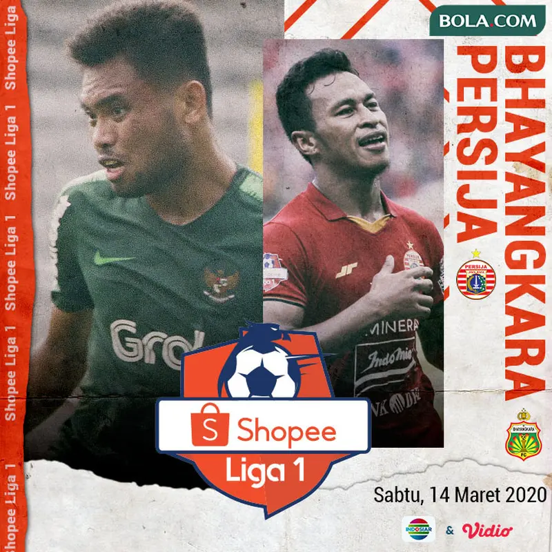 Shopee Liga 1 - Bhayangkara FC Vs Persija Jakarta - Duel Pemain