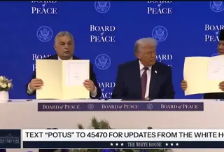 residen Prabowo Subianto menghadiri pembentukan Dewan Perdamaian Gaza yang digagas oleh Presiden Amerika Serikat (AS) Donald Trump. Acara ini digelar di Swiss pada Kamis (22/1/2026). (Foto: Tangkapan Layar)