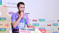 Tommy Sugiarto rayakan kemenangan di Indonesian Masters (dokumentasi humas PBSI)