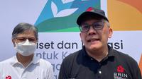 Kepala BRIN Laksana Tri Handoko saat mengumumkan empat Kawasan Sains Teknologi (KST) di KST Soekarno, Cibinong, Kabupaten Bogor, Jawa Barat (Liputan6.com/ Agustin Setyo W).