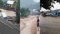 Sejumlah mobil, kapal nelayan dan warga hanyut terbawa derasnya arus banjir di Kota Bandar Lampung. Foto : (Istimewa).