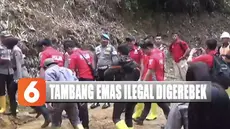 Penggerebekan tambang emas ilegal ini diduga bocor mengingat lokasi tambang yang dituju sudah ditutup warga.