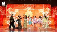 Segmen spesial Goyang Shopee dimainkan oleh JKT48, Mahalini, Rizky Febian, dan Lyodra Ginting dengan hadiah menarik lainnya