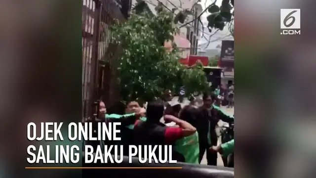 VIDEO: Viral, Rekaman Ricuh Dua Kelompok Ojek Online