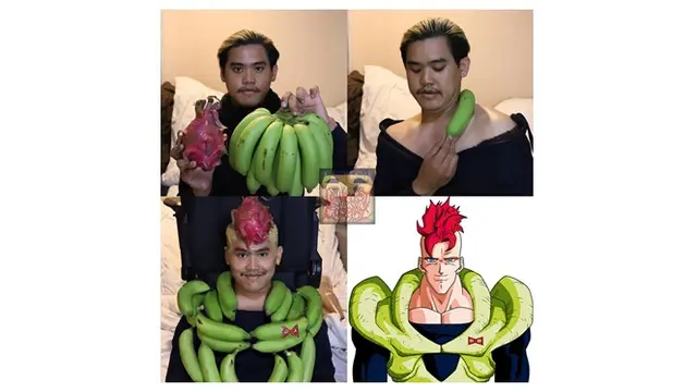 6 Cosplay Low Budget Pakai Buah Warna Hijau Ini Kreatif Sekaligus Kocak