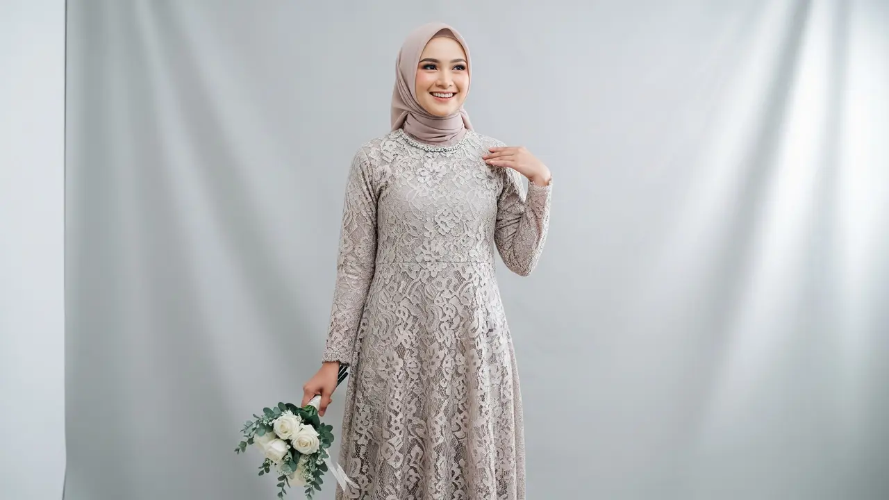 Gamis Brokat Bridesmaid Terbaru Model