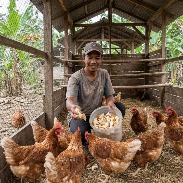 Cara Buat Pakan Ayam dari Roti Sisa