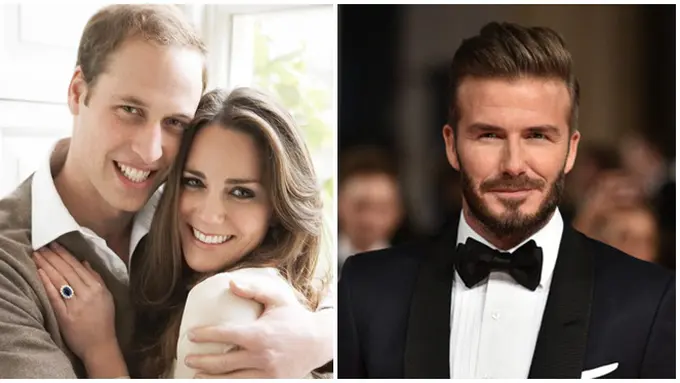 Putri Kate Middleton dan David Beckham