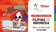Filipina vs Indonesia - Asian Games 2026 Esports - Mobile Legends Quarter Final di Vidio