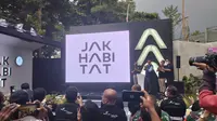 Gubernur DKI Jakarta, Anies Baswedan, meluncurkan Logo JAKHABITAT dan Peresmian Galeri Huni di Taman Martha Tiahahu (Liputan6.com/Winda Nelfira)