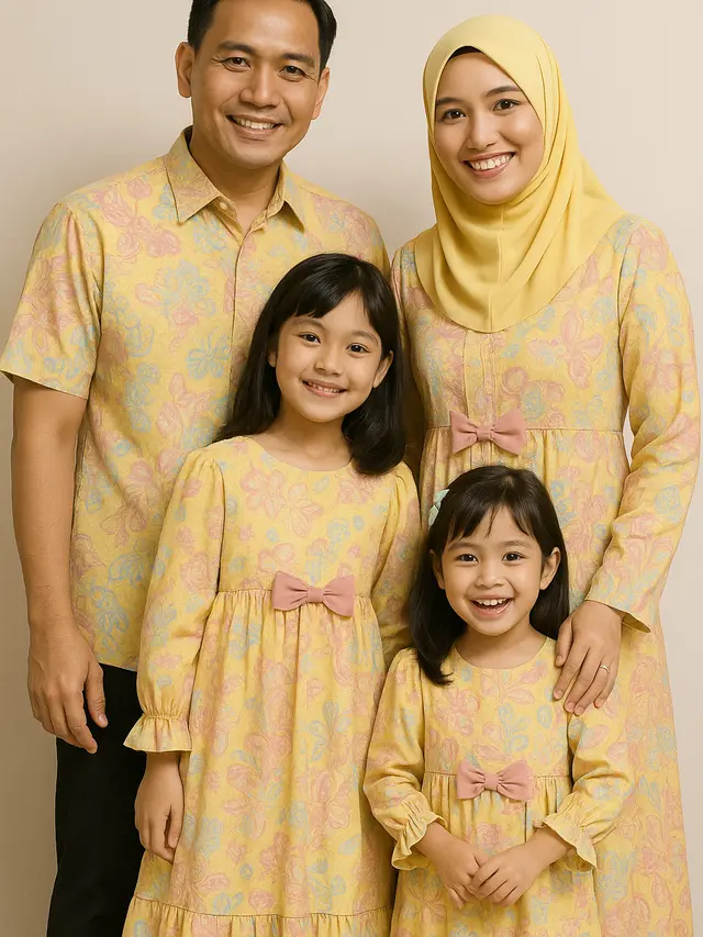 Gamis Batik Sarimbit untuk Kondangan (Image by ChatGPT)