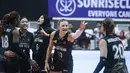 Menjalani pertandingan seri ketiga putaran pertama di GOR Ken Arok Malang, Sabtu (18/1/2025) sore WIB, Popsivo Polwan secara meyakinkan menang 3-0 (25-13, 25-22, 25-19) atas Gresik Petrokimia. (Dok. PLN Mobile Proliga 2025)