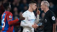Manchester City dipaksa bermain imbang oleh tuan rumah Crystal Palace saat laga terakhir pekan ke-29 liga Inggris 2021/2022. (AP Photo/Matt Dunham)