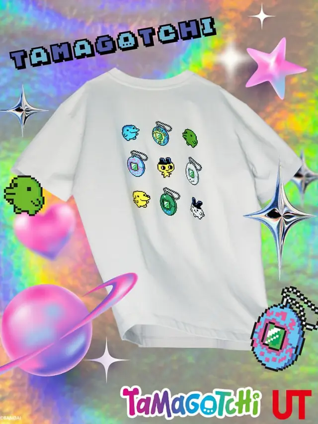 T shirt UT bertema Tamagotchi.  Dok. Uniqlo UT