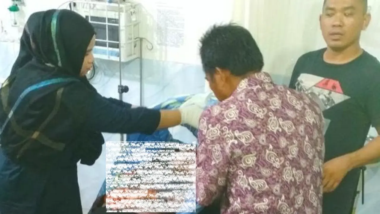 Korban suami bcaok istri dirawat intensif di Rumah Sakit Bhayangkara Polda Riau.
