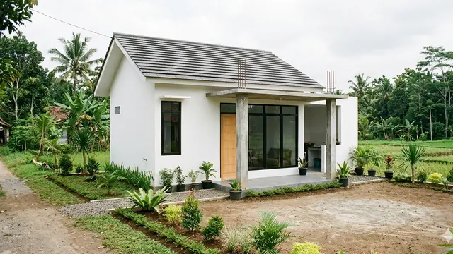 Contoh Rumah Tumbuh 1 Lantai di Desa. Gemini