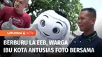 Maskot Piala Dunia Qatar 2022, La’eeb kembali menyapa warga Jakarta, Minggu (20/11) siang. Kawasan Olahraga Velodrome, Jakarta Timur, menjadi tempat La’eeb bersua warga Ibu Kota.