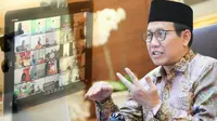 Menteri Desa, PDT dan Transmigrasi, Abdul Halim Iskandar melakukan halal bihalal virtual bersama sejumlah pengurus desa wisata di Indonesia, Selasa (18/5).