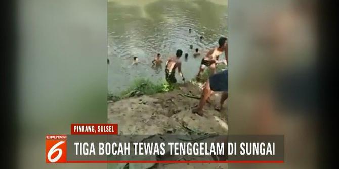 3 Bocah di Sidrap Sulsel Tewas Tenggelam saat Berenang di Sungai