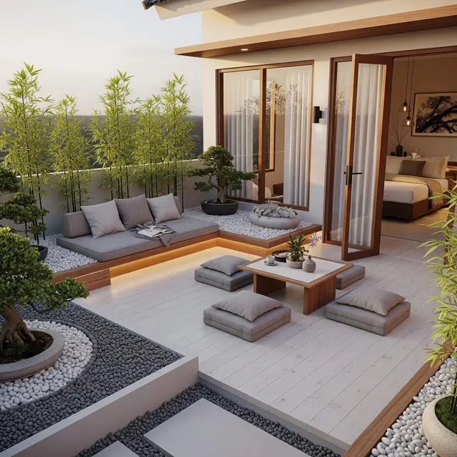 Desain Rumah Kecil dengan Rooftop Garden
