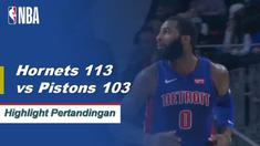 Meskipun 23 poin dan 22 rebound dari Andre Drummond, Hornets menang atas Pistons 113-103. Kember Walker dan Tony Parker keduanya mencetak 24 poin bagi Charlotte dalam kemenangan tersebut.