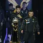 Tim RRQ Kazu berhasil menjadi juara saat grand final Free Fire Indonesia Masters 2022 Fall yang berlangsung di FFIM Stadium, Studio RCTI+, Kebon Jeruk, Jakarta, Minggu (23/10/2022). (Bola.com/Bagaskara Lazuardi)