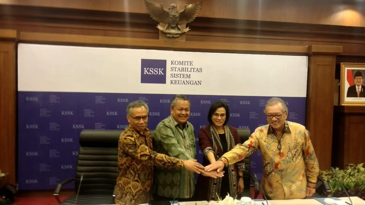 Rapat berkala Komite Stabilitas Sistem Keuangan (KSSK) di Bank Indonesia, Selasa (30/7/2019).
