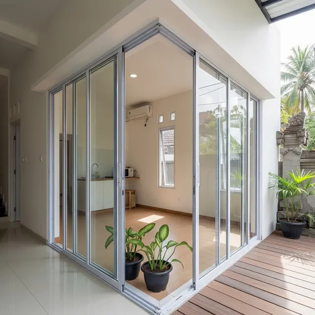 9 Model Pintu Geser Kaca untuk Akses ke Teras, Elegan dan Hemat Ruang