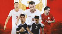 Timnas Indonesia - Jay Idzes, Mees Hilgers, Kevin Diks, Calvin Verdonk, Eliano Reijnders (Bola.com/Adreanus Titus)