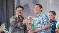 Menteri Pertanian (Mentan) Syahrul Yasin Limpo di acara Anugerah Pemeringkatan Keterbukaan Informasi Publik Kementerian Pertanian 2022 di Bogor, Kamis (15/12/22).