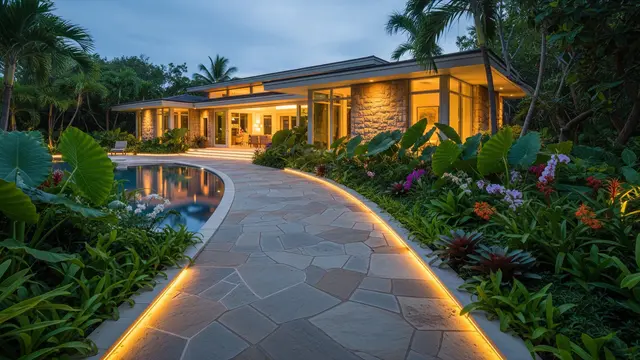 Ide Jalan Setapak Bergaya Resort/AI Generated
