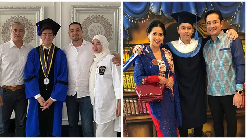 Sudah Cerai, 6 Mantan Pasangan Artis Ini Tetap Kompak Dampingi Anak Wisuda