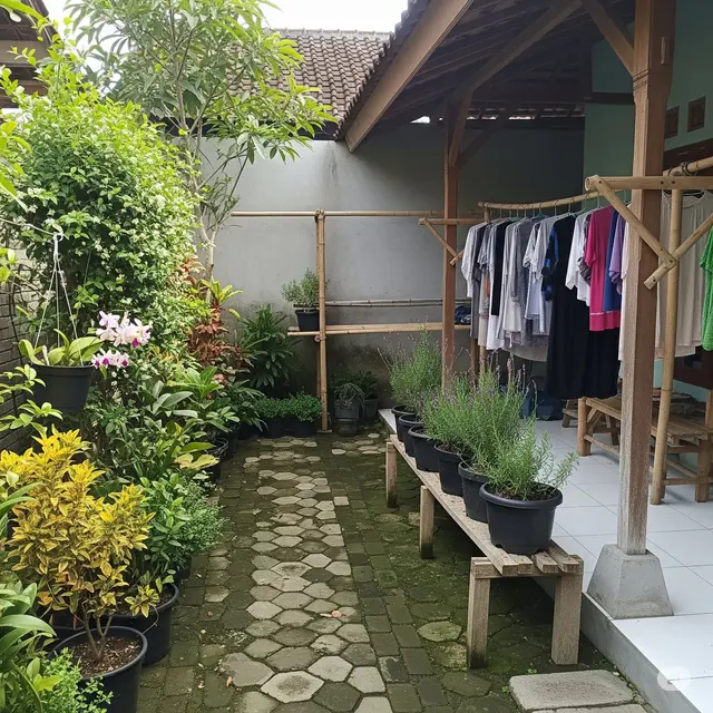 Halaman Rumah Sederhana Tapi Indah. Foto: Gemini