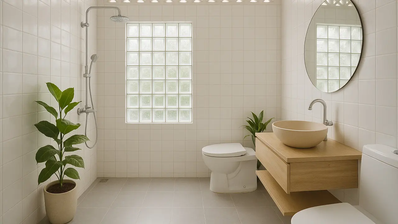 Model Kamar Mandi yang Terang dan Sejuk