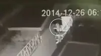 Sebuah kamera pengintai menangkap momennya saat ia tidur sambil berjalan, dan berulang kali mencoba naik ke atap sebelum terjun.