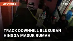 Seorang atlet sepeda downhill dengan akun TikTok @hayminofficial membagikan momen unik downhill dengan rute perkampungan menarik perhatian