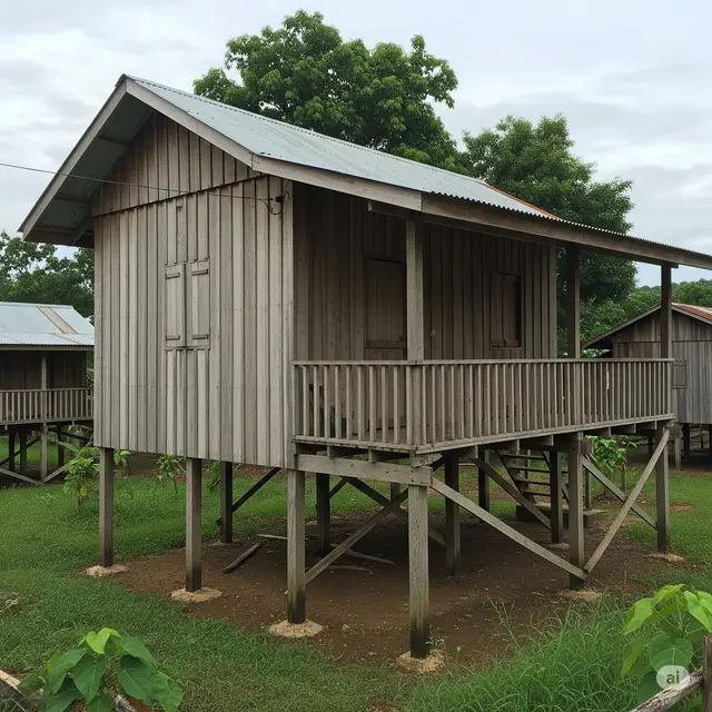 Rumah Kayu 4x6 Sederhana