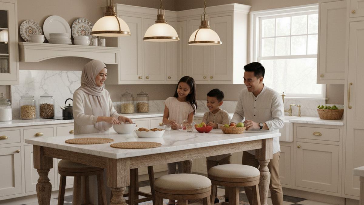 7 Inspirasi Dapur Klasik Sederhana untuk Keluarga Muda, Fungsional dan Estetis
