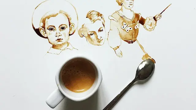 Seniman Ini Buat Tumpahan Kopi Jadi Karya Seni, 7 Hasilnya Mengagumkan