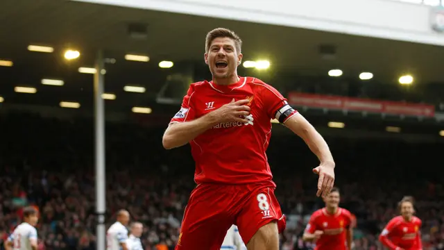 Steven Gerrard Rayakan Gol ke gawang QPR