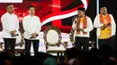 Segmen kedua dan ketiga, yakni pasangan calon akan menjawab pertanyaan dari panelis. (Liputan6.com/Herman Zakharia)