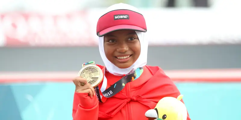 Senyum Semringah Atlet Muda Bunga Nyimas Sabet Medali di Asian Games